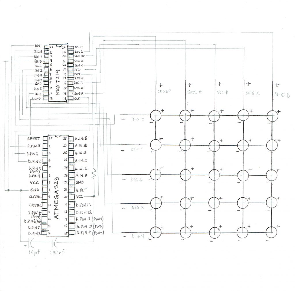 LED matrix schematic